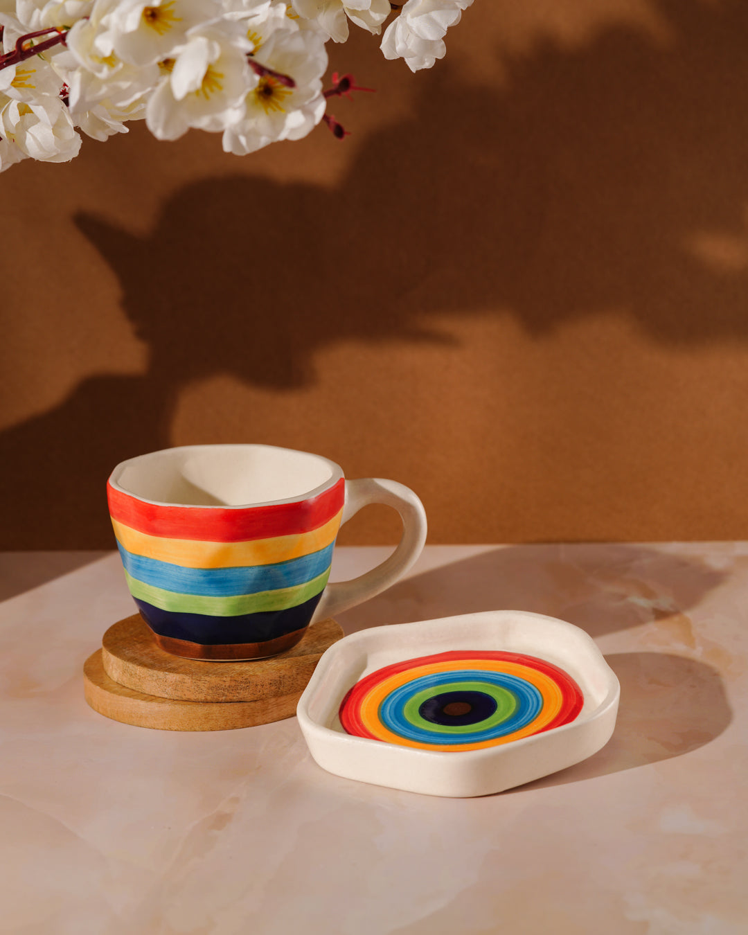 Heart and Homes Ceramic Cup and Saucers for Mug-nificent Moments
