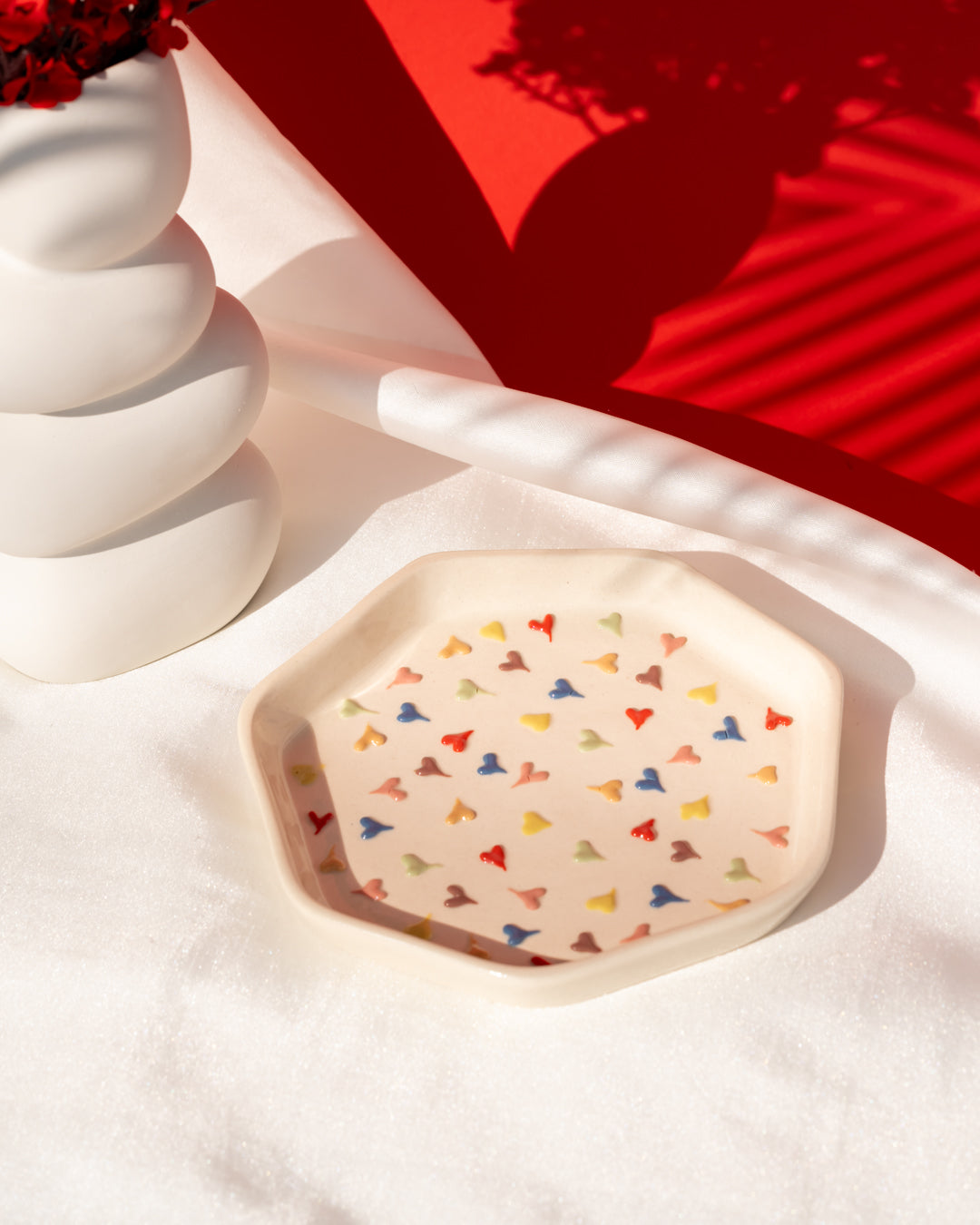 Heart and Homes Ceramic Snack Plate