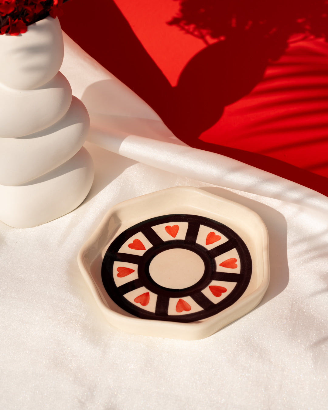 Heart and Homes Ceramic Snack Plate