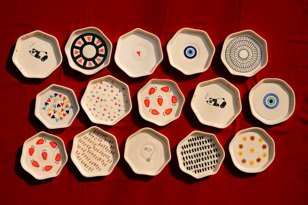 Heart and Homes Ceramic Snack Plate