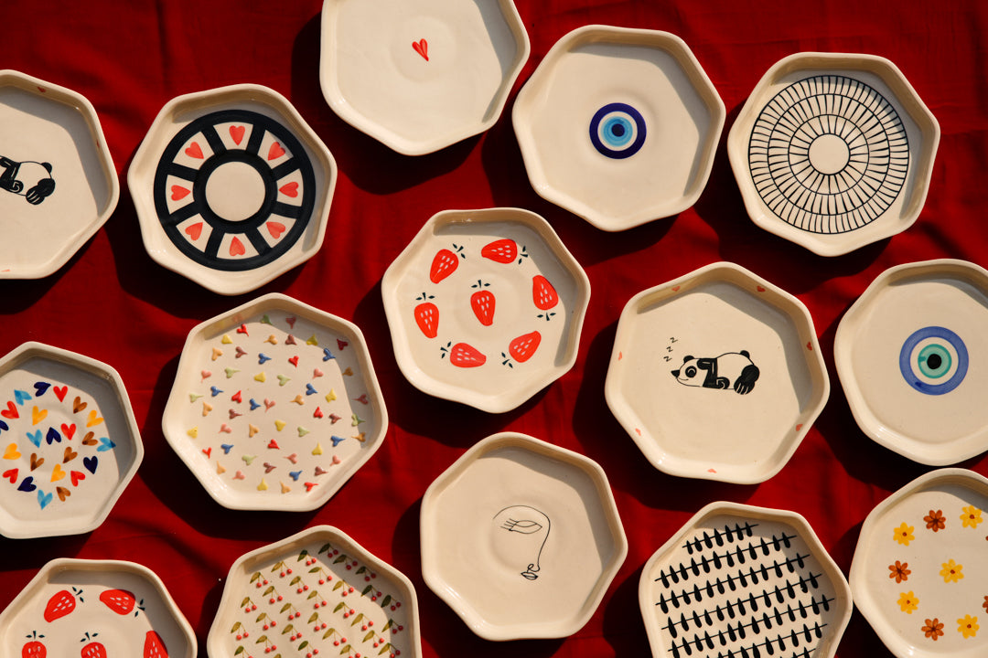 Heart and Homes Ceramic Snack Plate