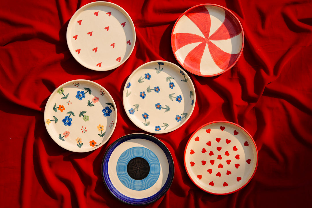 Heart and Homes Handcrafted Ceramic Plate