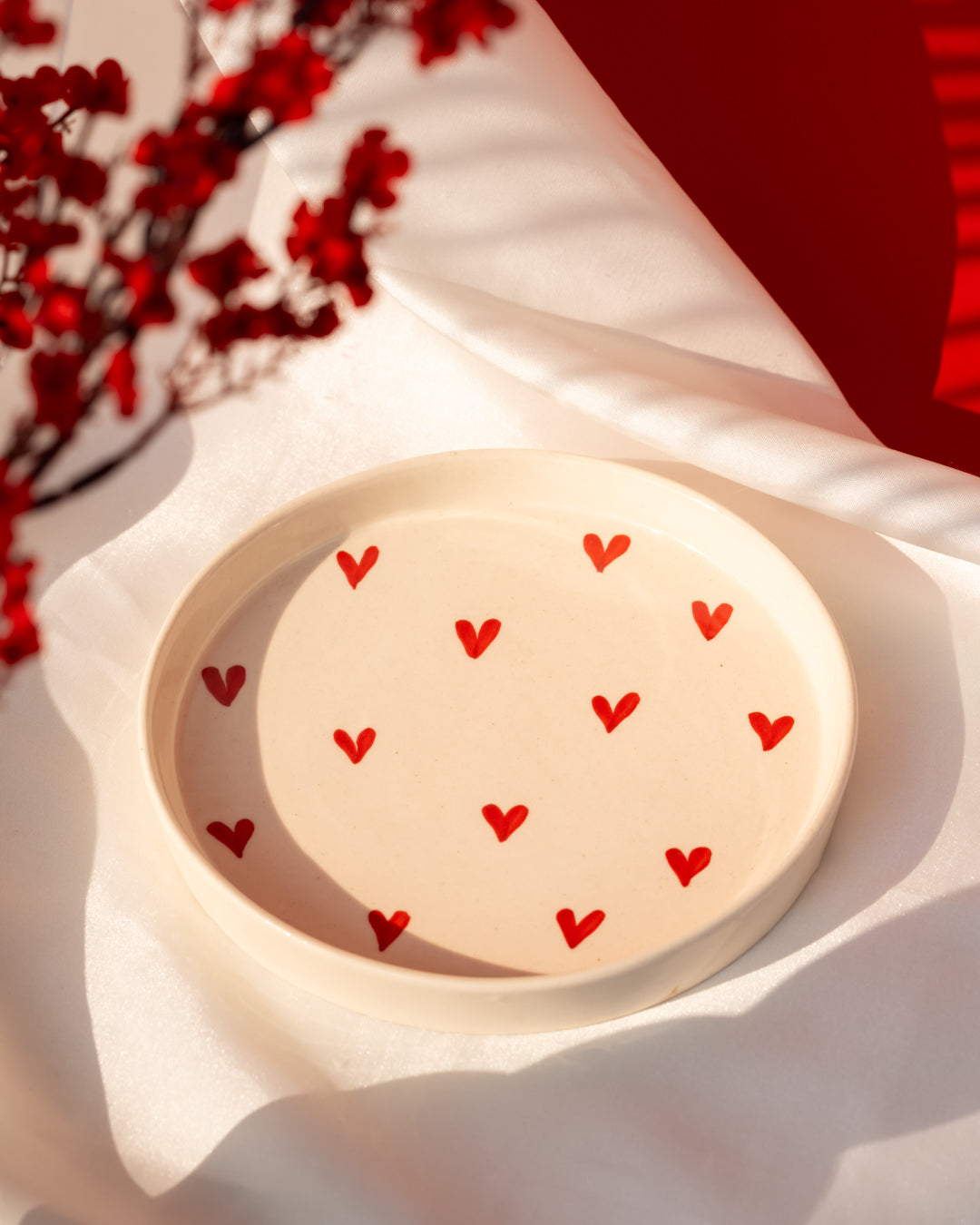 Heart and Homes Handcrafted Ceramic Plate