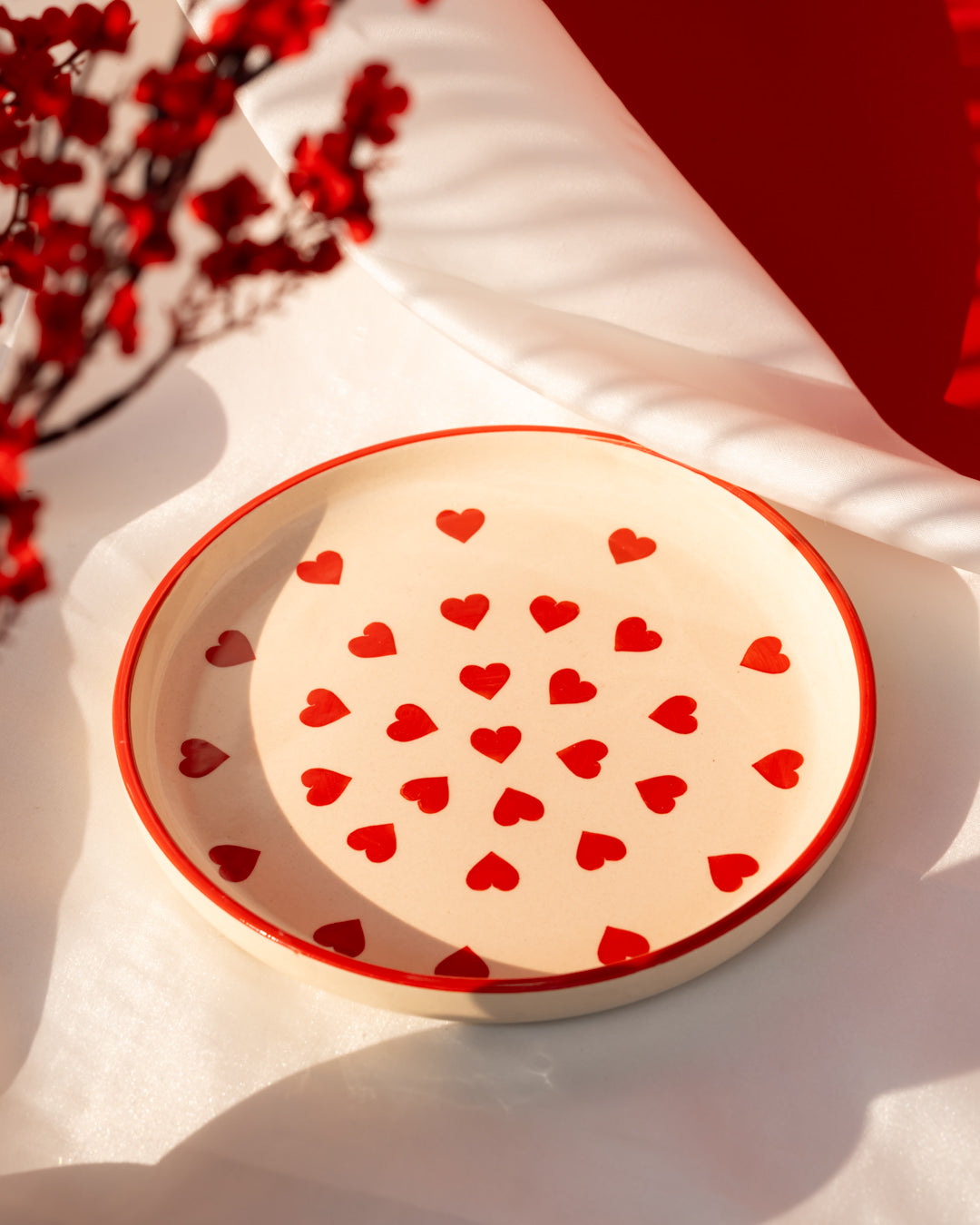 Heart and Homes Handcrafted Ceramic Plate