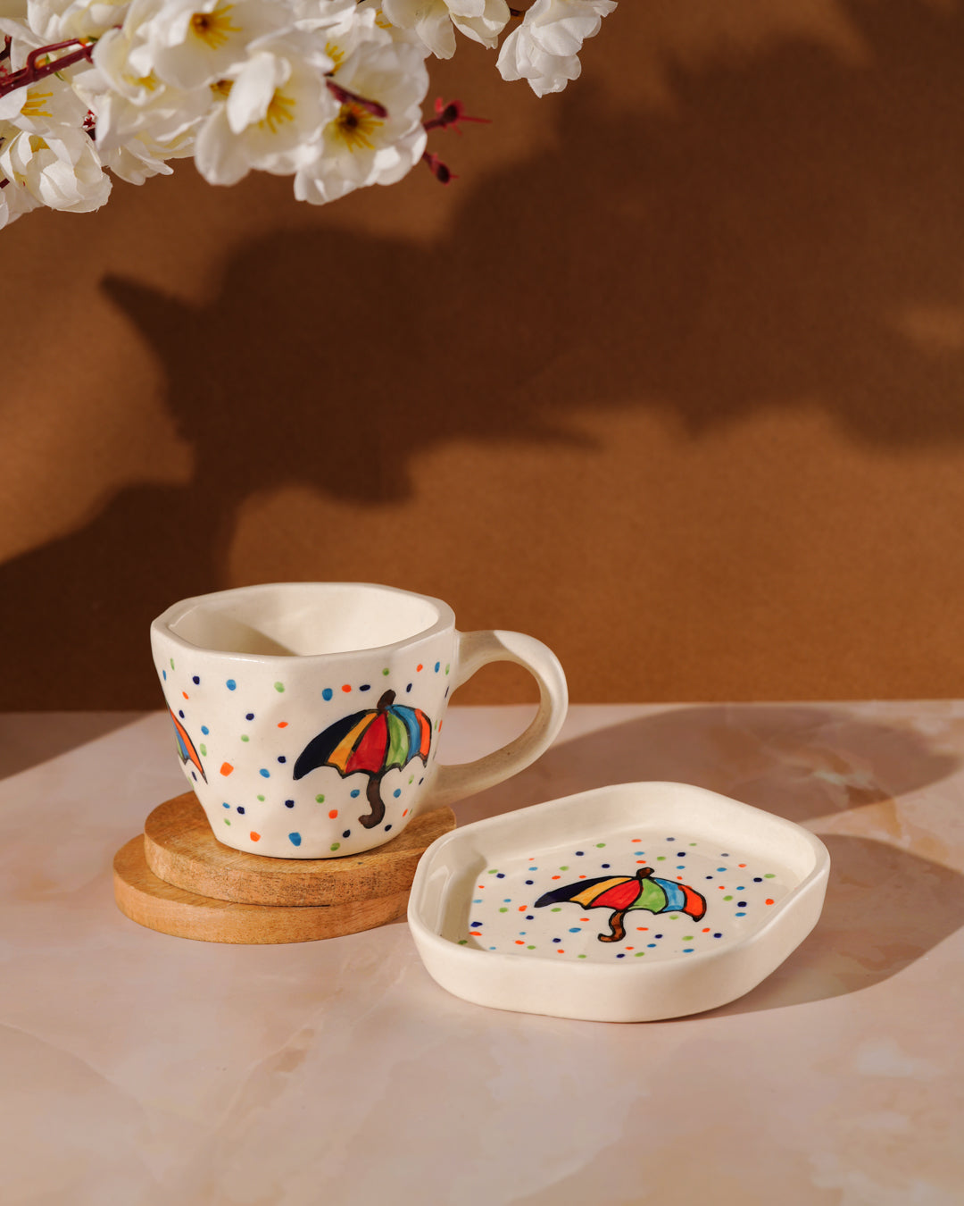 Heart and Homes Ceramic Cup and Saucers for Mug-nificent Moments